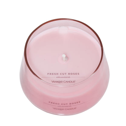 Yankee Candle Studio Medium Candle - Fresh Cut Roses, Pink, 10 oz: Long-Lasting, Essential-Oil Scented Soy Wax Blend | 40-65 Hours of Burning Time, Home Decor (Pack of 2)