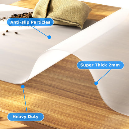 YOFUGA Silicone Mats for Kitchen Counter 47.2"x23.6"x0.08”, Largest Heat Resistant Mats for Countertop, Kitchen Island Silicone Protector Placemats Nonslip Extra Large Counter Mat (Translucent)