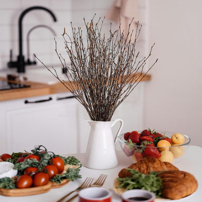 17 Inch Natural Birch Branches Dried Birch Twigs Wreath Making Supplies Dried Plants for Rustic Home Decor Easter Stems Vase Filler DIY Crafts Vases Tall Wreath Christmas Decoration Wedding (30Pcs)