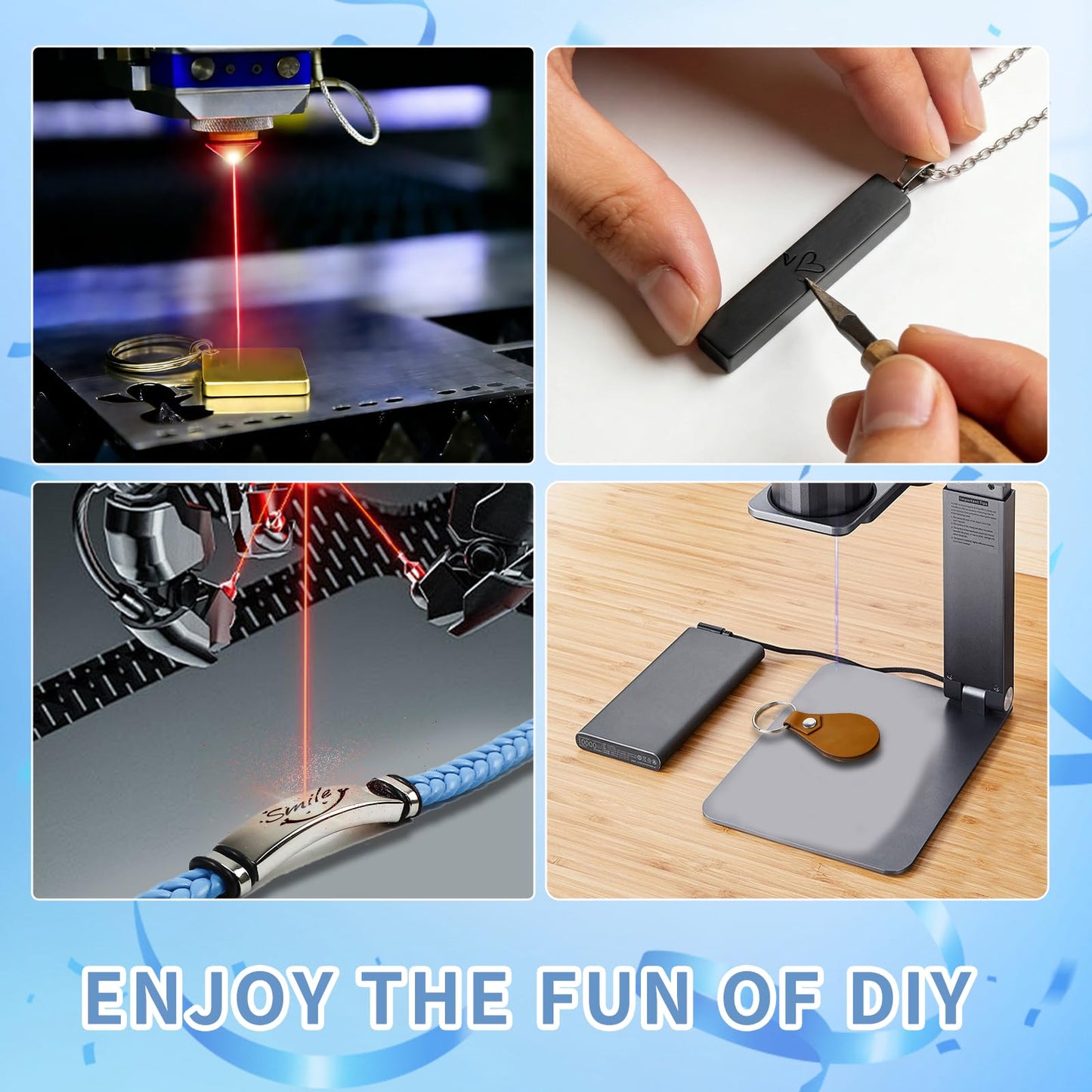 MUXERAN 168 Pcs Laser Engraving Materials bulk Include 66 Pcs Laser Engraving Supplies Include Necklace Bracelet Ring Keychain For Laser Engraver DIY Crafting Supplies