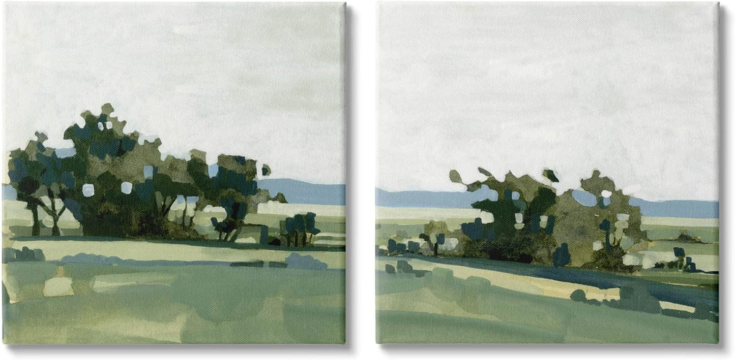 Stupell Industries 2pc Canvas Wall Art Set - Countryside Grassland Nature Landscape Design by Emma Caroline