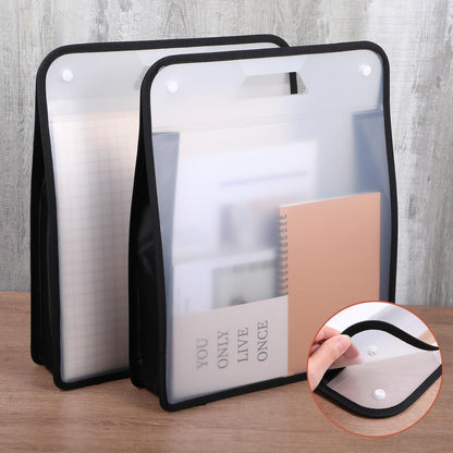 3 Pcs 12x12 Scrapbook Paper Storage Organizer, Expandable Clear Vinyl Folio with Portable Handle for Scrapbook Sheets, Cardstock, Photos, Crafts Mats