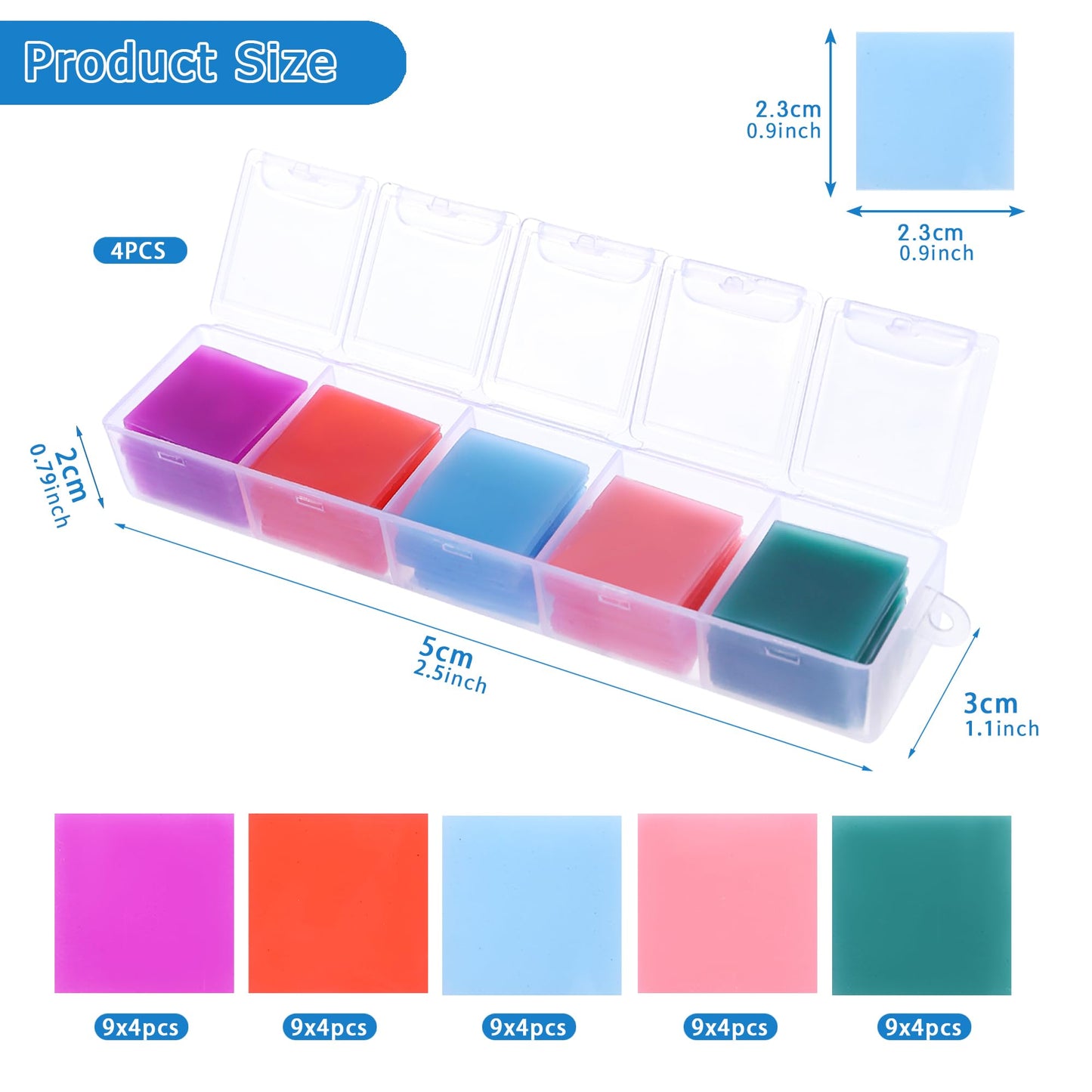 LYMUSUMI 180 Pcs Diamond Painting Glue Clay DIY Wax Set for 5D Diamond Art Accessories Tools with 4 Storage Box