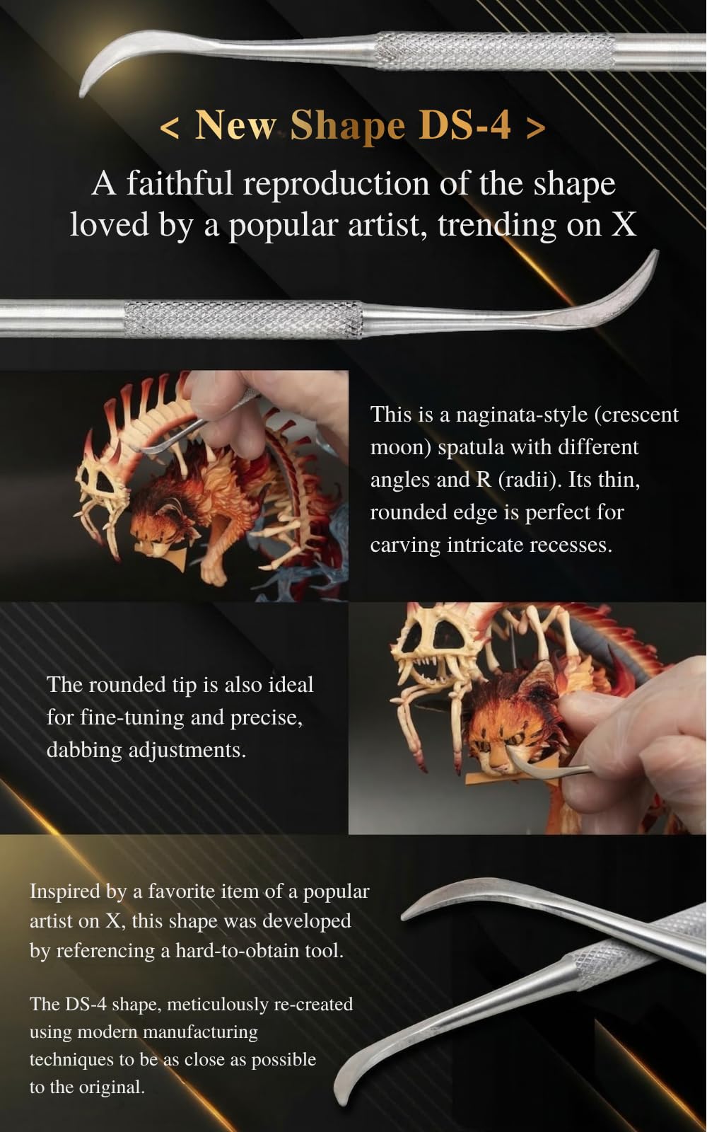DePes Clay Sculpting Tools (Japanese Famous Artist Developed) Resin Modeling kit Carving Silicone polimer