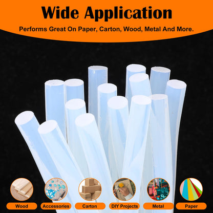 200 Pack Mini Hot Glue Sticks, Clear Hot Glue Sticks, 4 Inch and 8 mm Diameter High Viscosity All-Purpose Glue Stick for DIY Art, Craft General Repairs, Festival Home Decoration
