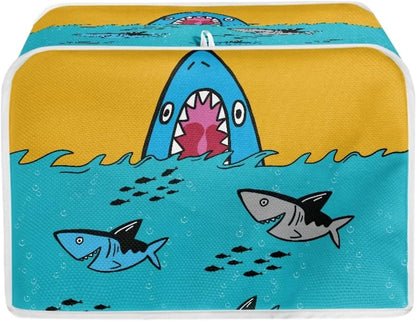 Sharks Toaster Cover for 4 Slice, Dust and Fingerprint Protection for Long Slot Toasters