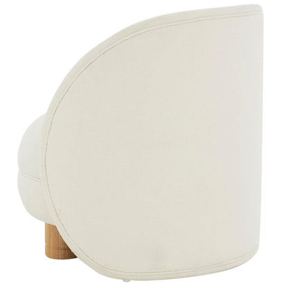 SAFAVIEH Couture Collection Gracelyn Ivory Boucle/Natural Accent Chair (Fully Assembled)