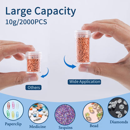 LYMUSUMI Diamond Art Storage Containers 60 Slots Diamond Painting Accessories and Tools Portable Bead Organizer Boxes for Adults（Blue）