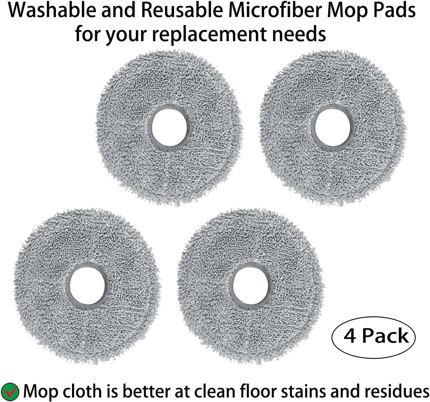 Replacement Parts for Dreame X30 Ultra / L10s Pro Ultra Robot Vacuum, 1 Main Brush, 1 Rubber Brush, 4 Side Brushes, 4