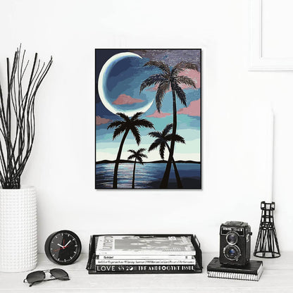 abcGoodefg Diamond Art Kits for Adults 6 Pack, DIY 5D Diamond Art Paintings Beach Sunset Round Full Drill Paint by Diamonds, 12x16 inch