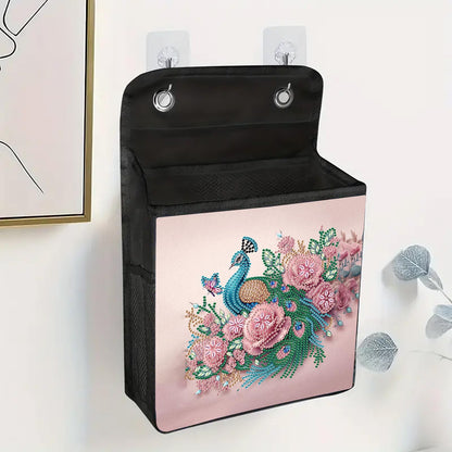 Diamond Painting Storage Organizer Kit with Beautiful Pattern Design Round and Special Shape Diamond Art Kit，Door Hanging Holder Suitable for Storing Small Items, Foldable Wall Pouch Without Hooks