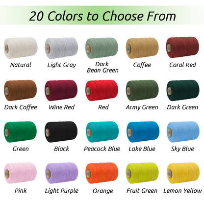 JeogYong Single Strand Macrame Cord 1mm x 426 Yards (1279 Feet) Soft Cotton Rope Macrame Yarn 1 mm Macrame Cord, Macrame Supplies for Crafts Wall Hangings Plant Hangers Decorations (Red)