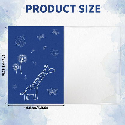 Cyanotype Kit with 50 Sheets Sun Print Paper & Acrylic Panel, Solar Printing Art Supplies for Nature Crafts, DIY Projects , Photography, Ideal for Arts Crafts, Gift