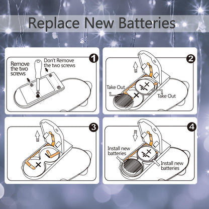 6 Pack Mini Fairy Lights, Battery Operated String Lights with Timer, 20LED Cool White Waterproof Twinkle Lights