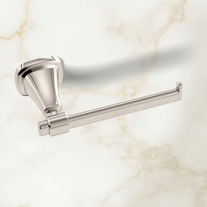 Gatco 5513PN Beverly Euro Toilet Paper Holder | Elegant Open Arm Wall-Mounted TP Holder | Luxury Design, Durable Metal | Polished Nickel Finish