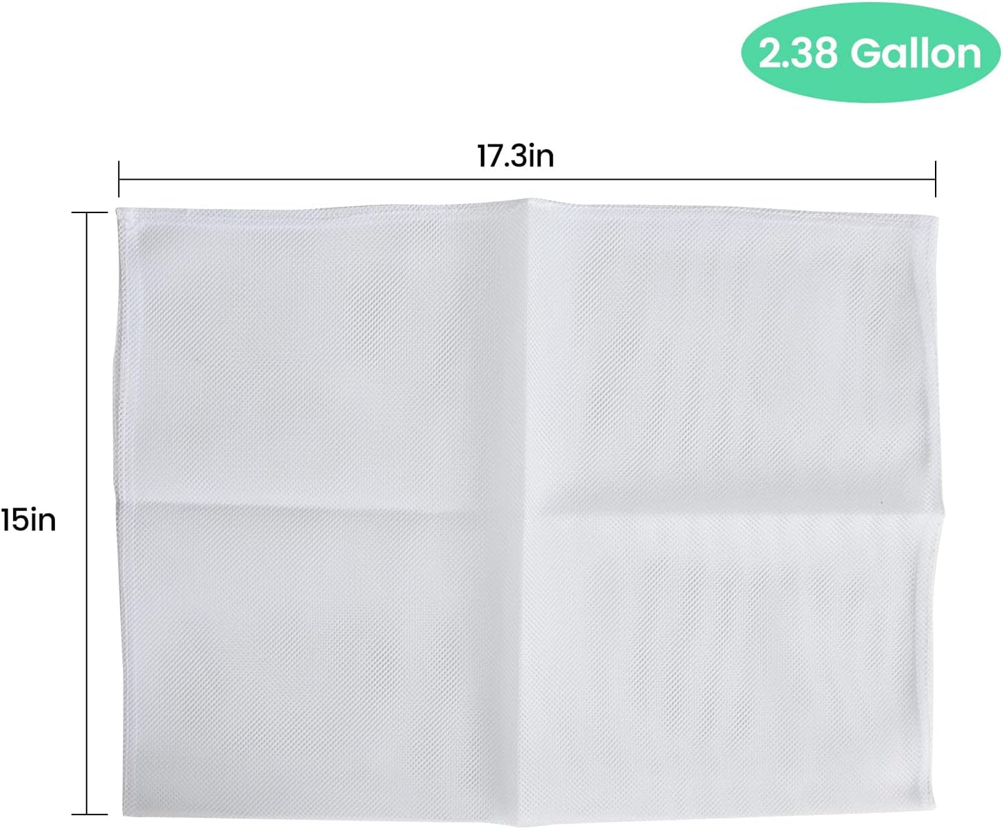 2.38 Gal/3.17 2 Pack Reusable Mesh Bags for Gal Cross-beam Fruit Wine Press, Washable Filter Bag for Straining