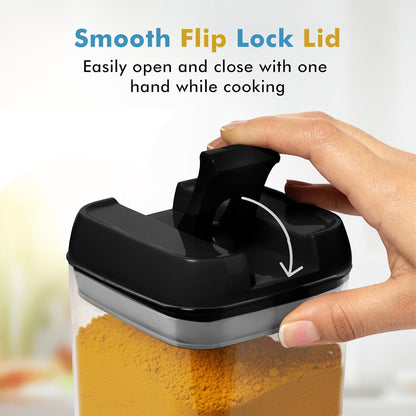 6 6 0.5L 2.1 Shazo PC Airtight Food Storage Containers + Spoons Included - BPA Free Plastic Snack & Spice Containers