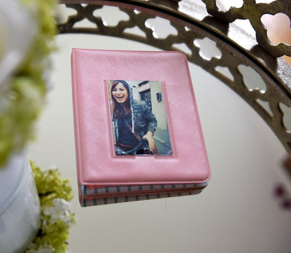 Zink Polaroid 64-Pocket Photo Album w/Window Cover for 2x3 Photo Paper (Snap, Zip, Z2300) - Pink