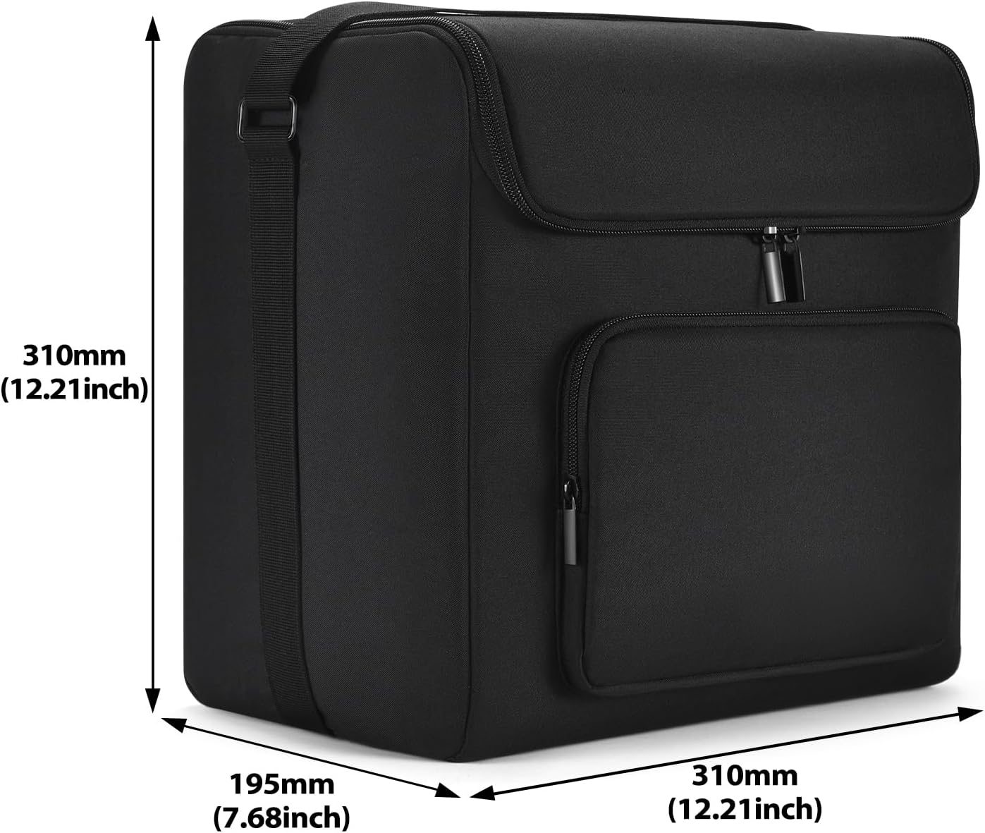 Mini Fridge Travel Case, 4L/6 Cans Portable Storage Bag for Frigidaire EFMIS129 Compact Refrigerators (Black)