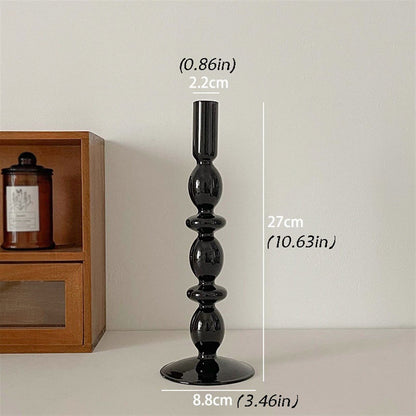 cfycfy987 Candelabra European Glass Candle Holders Light Luxury High-end Fashion Ornaments Miserable Decoration Candlestick Candle Sticks Holder(B)