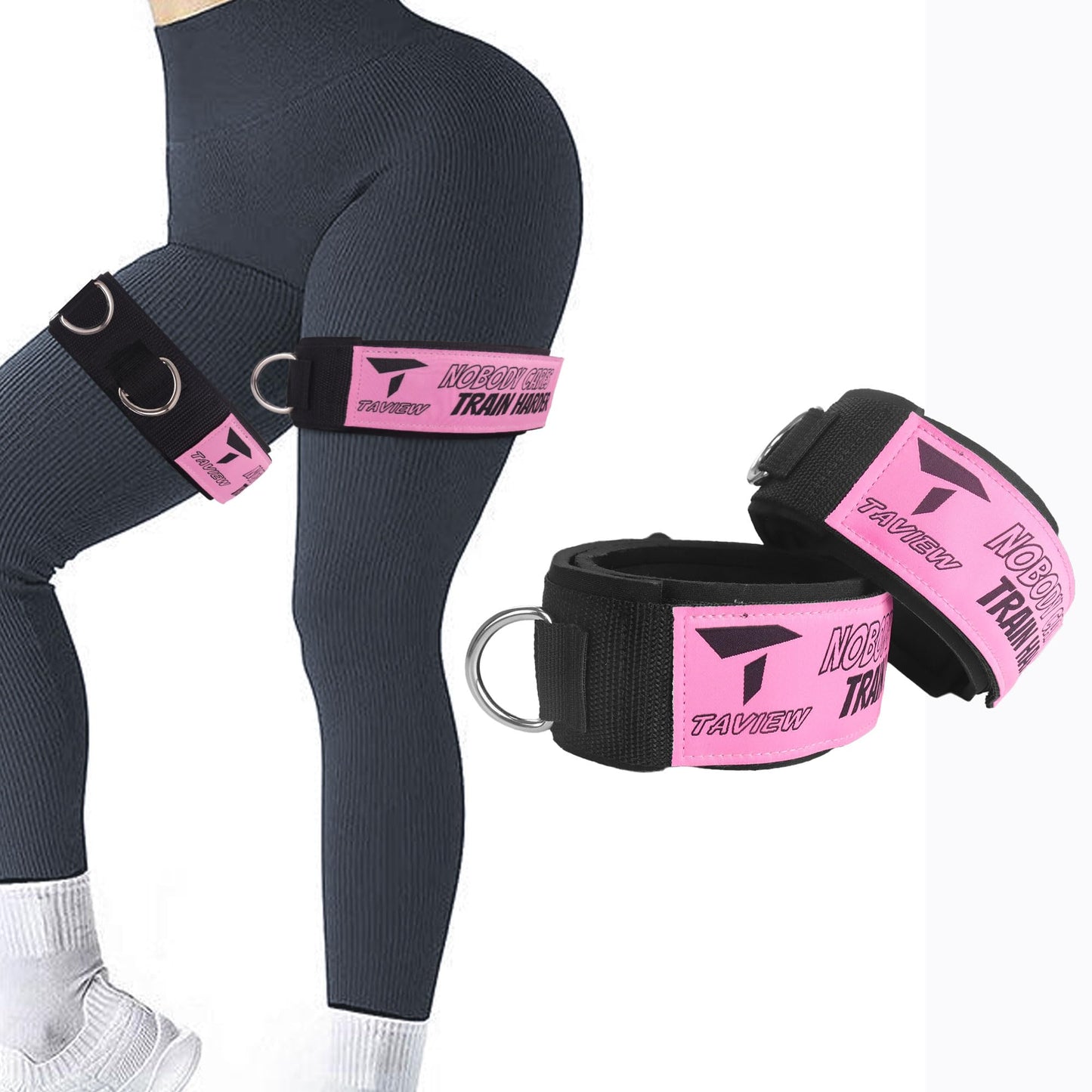 Thigh Strap Neoprene Padded Fitness Legs Cuff Adjustable Strength Training Accessories Speed Exercise for Taekwondo Football Running (1 Pair)