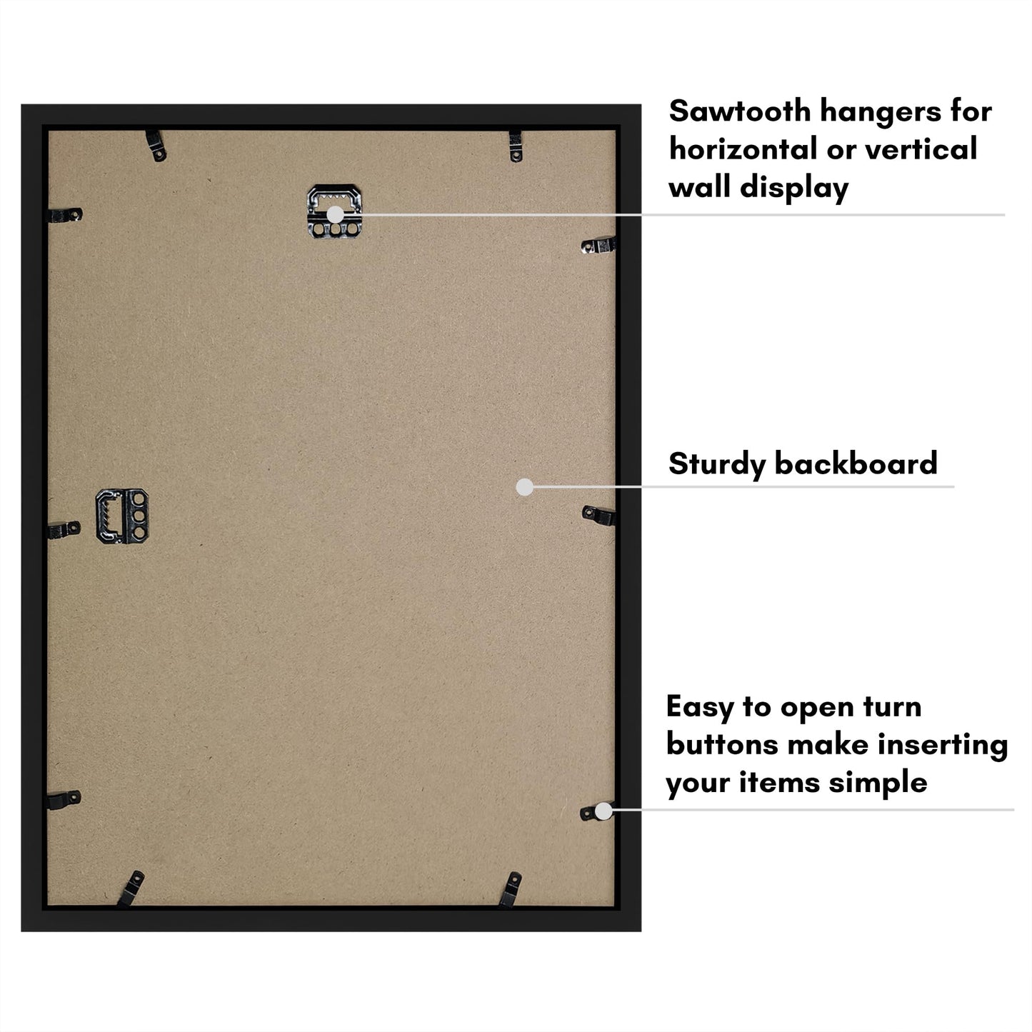 Americanflat 12x16 Shadow Box Frame with Polished Plexiglass - Silhouette Collection - Large Shadow Box Display Case for Tabletop and Wall Display - Black with Soft Felt Back