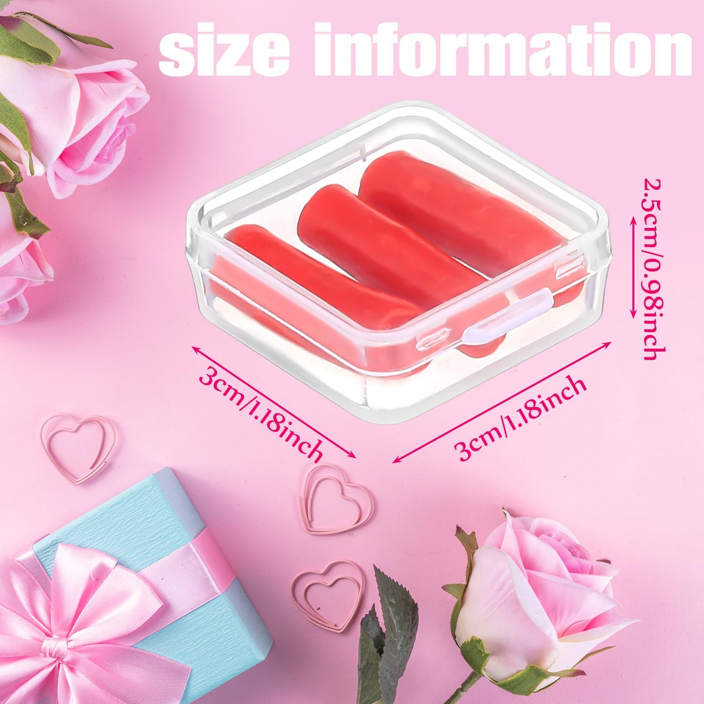 Jaloro 30 Pack Diamond Art Wax Refills Kit, Wax Clay Refills with Storage Boxes for Refillable Drill Pen Diamond Painting & 3D Embroidery Crafts Accessories (Red)