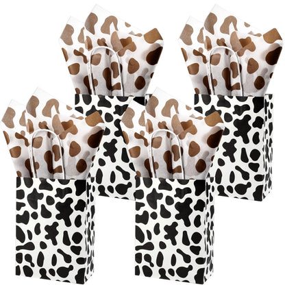 Bolsome 100 Sheets 20 x 14 Inch Brown Cow Print Tissue Paper Highland Cow Print Tissue Paper for for Gift Wrapping, Birthday, Baby Shower, Cow Theme Party DIY Craft