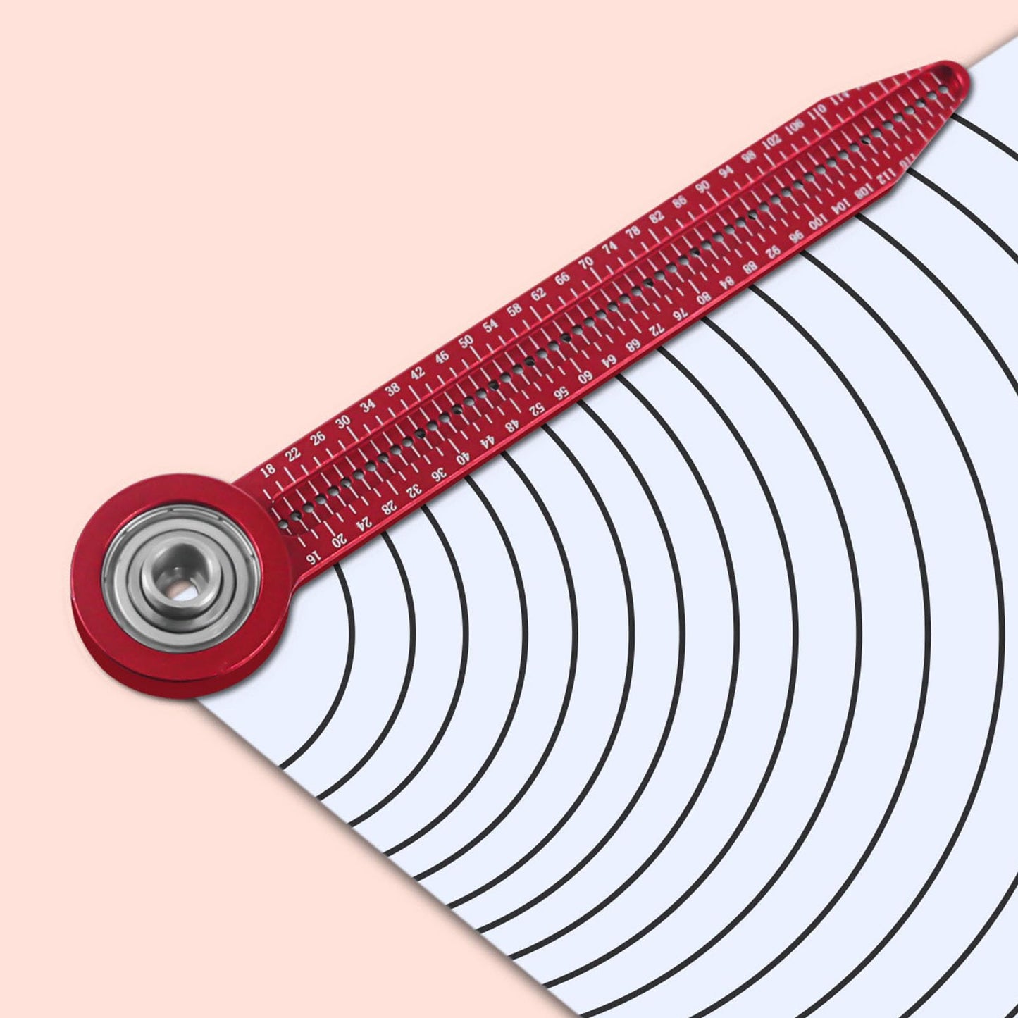 YWBL-WH Woodworking Compass Scriber, 360 Degree Rotating Circular Drawing Tool, Aluminum Alloy, Carpenter Gauge