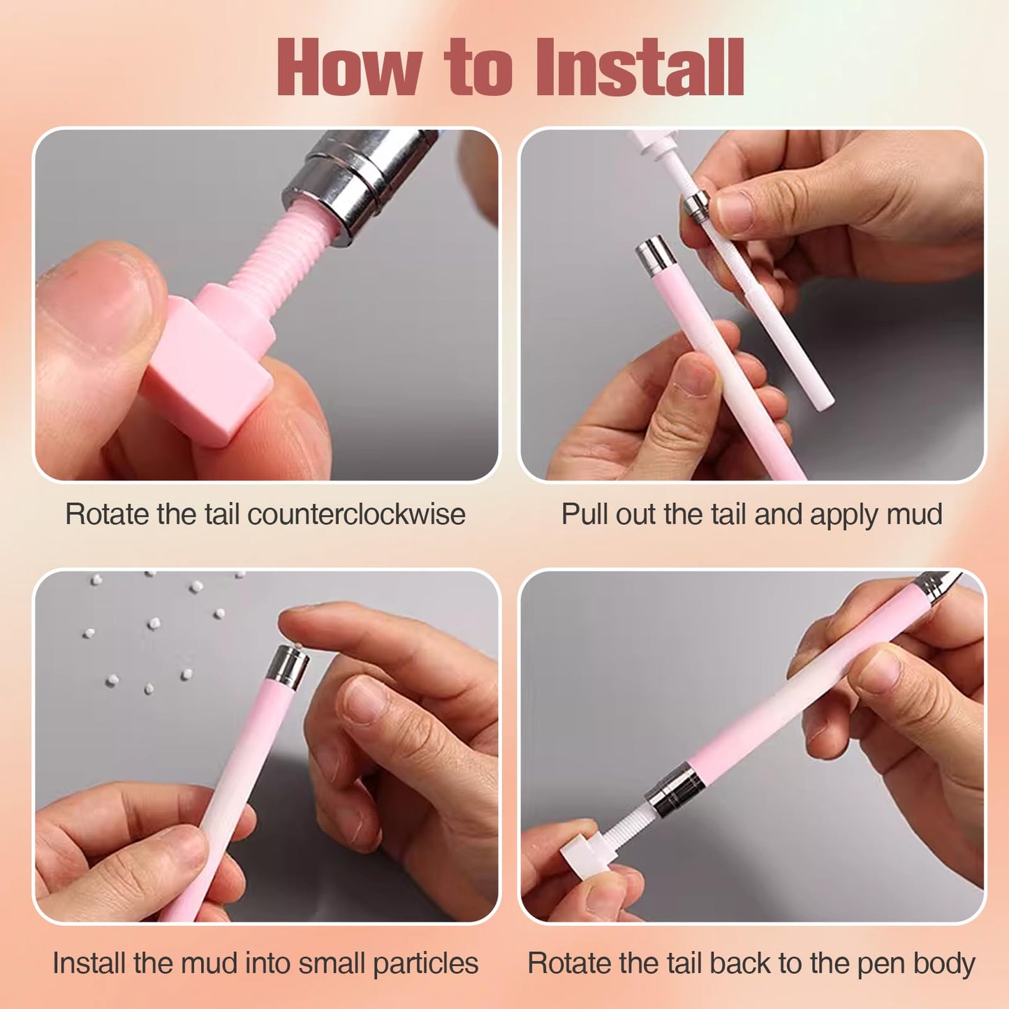 Automatic Refillable Wax Pen for Diamond Painting,2pcs Rhinestone Picker Tool,Diamond Painting Pens Kit with 24 Replacement Wax,Rhinestone Pickup Tool for Nail and Diamond Paint Art