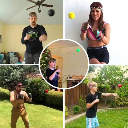 TEKXYZ® Reflex Ball Family Pack with Counter App | Online Community for Boxing Ball, Ideal for Coordination, Punching, Stress Relief, Home Workouts & Fitness | Stocking Stuffer Gift for All Ages