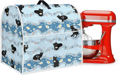 Cat Music Mixer Cover, Kitchen Appliance Covers to Keep Clean & Safe, Dustproof Compatible with 5-8 Qt Bowl-Lift Mixer