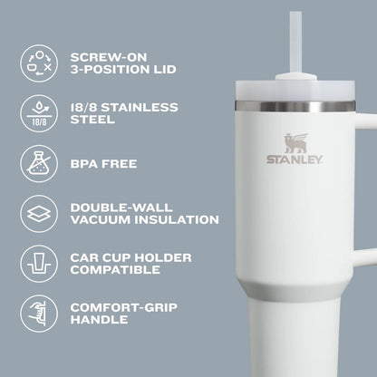 STANLEY Quencher H2.0 Tumbler with Straw 20 oz | Flowstate 3-Position Lid | Cup Holder Compatible for Travel | Insulated Stainless Steel Cup | BPA-Free | Mist