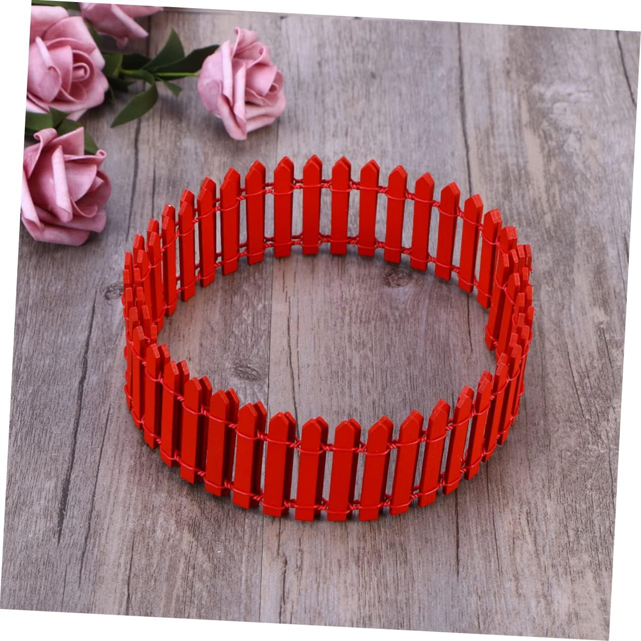 Yardwe 2pcs DIY Picket Garden Plastic Rail Fence Mini Fence for Christmas Village Trees Supplies