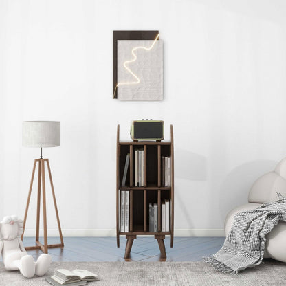 CFGH6FDF Records Modern Creativity Wooden Vinyl Record Storage Cabinet for Living Room Bedroom Lounge Album Book(Black)