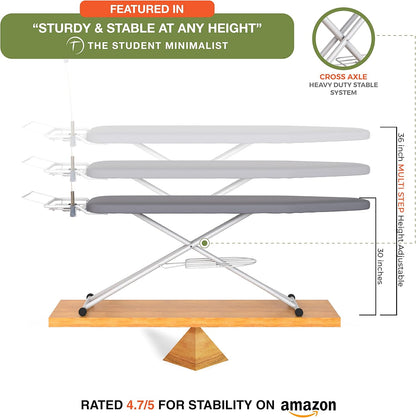 Xabitat Full Size Ironing Board - 57" X 18" with Wall Mount Hanger & Built-In Iron Caddy