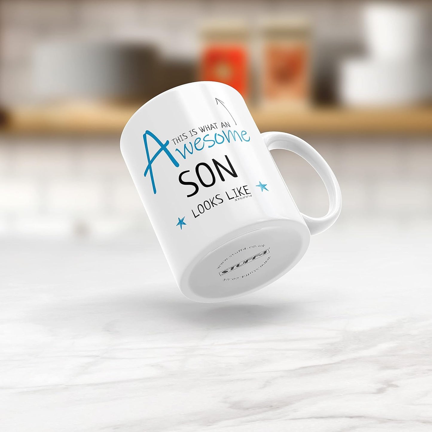 Son Mug, 11oz Ceramic Dishwasher Safe - Birthday Gifts for Son, Awesome Son Looks Like, Presents, Gifts