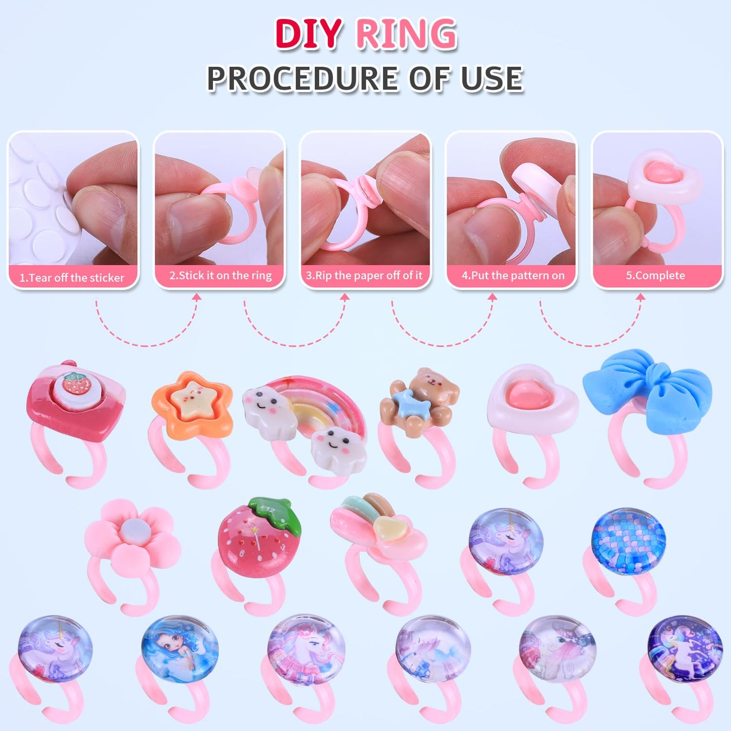 AIPRIDY 3200 Pieces Girls Toys Bracelet Making Kit, Unicorn/Mermaid Clay Beads Jewelry Activity Kit, DIY Crafts Birthday Christmas Gifts for Girls Ages 5 6 7 8 9 10 11 12 Years Old (Light Pink)