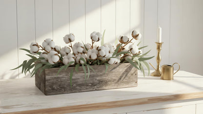 Rustic Revival | Decorative Barnwood Box – Authentic Rustic Weathered Wood Box for Table Decoration, Weddings, Parties & Farmhouse Home Decor – Real Wood Centerpiece Holder (Weathered)