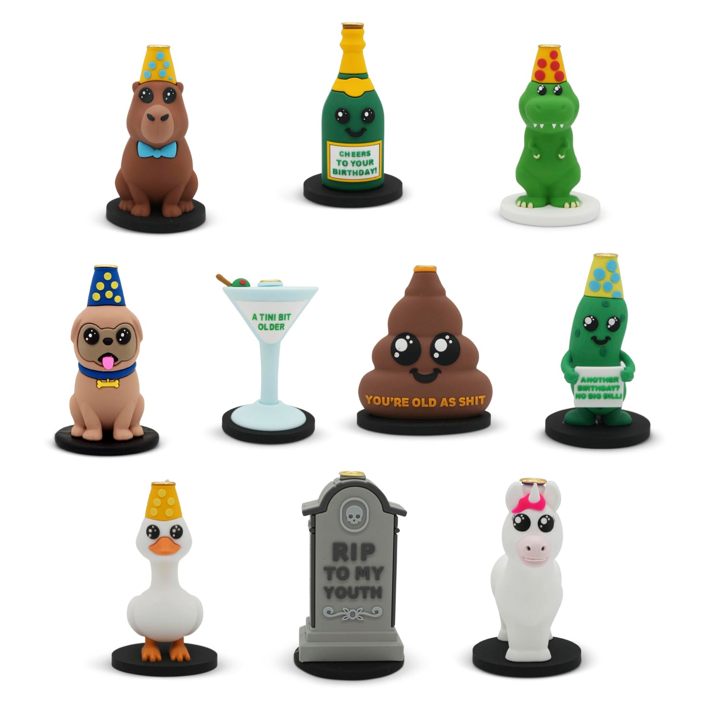 GOOFBALLS Funny Birthday Candle Holder – Humorous Party Decoration & Gag Gift – Quirky Cake Topper for Adults & Friends - Martini