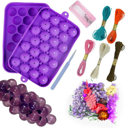 Silicone DIY Soap Making Kit Grape Soaps Molds Handmade Making for Mother's Day Without Soaps