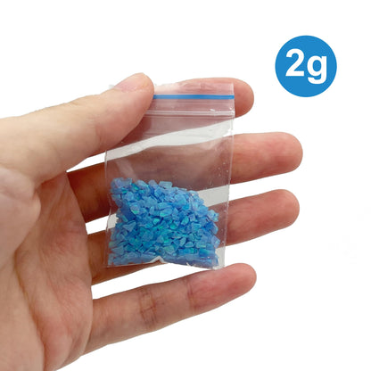 Gryrigns Crushed Created Opal Stone for Wood Inlay Resin Art Craft Jewelry Making DIY (Azure Blue, 2 Grams)