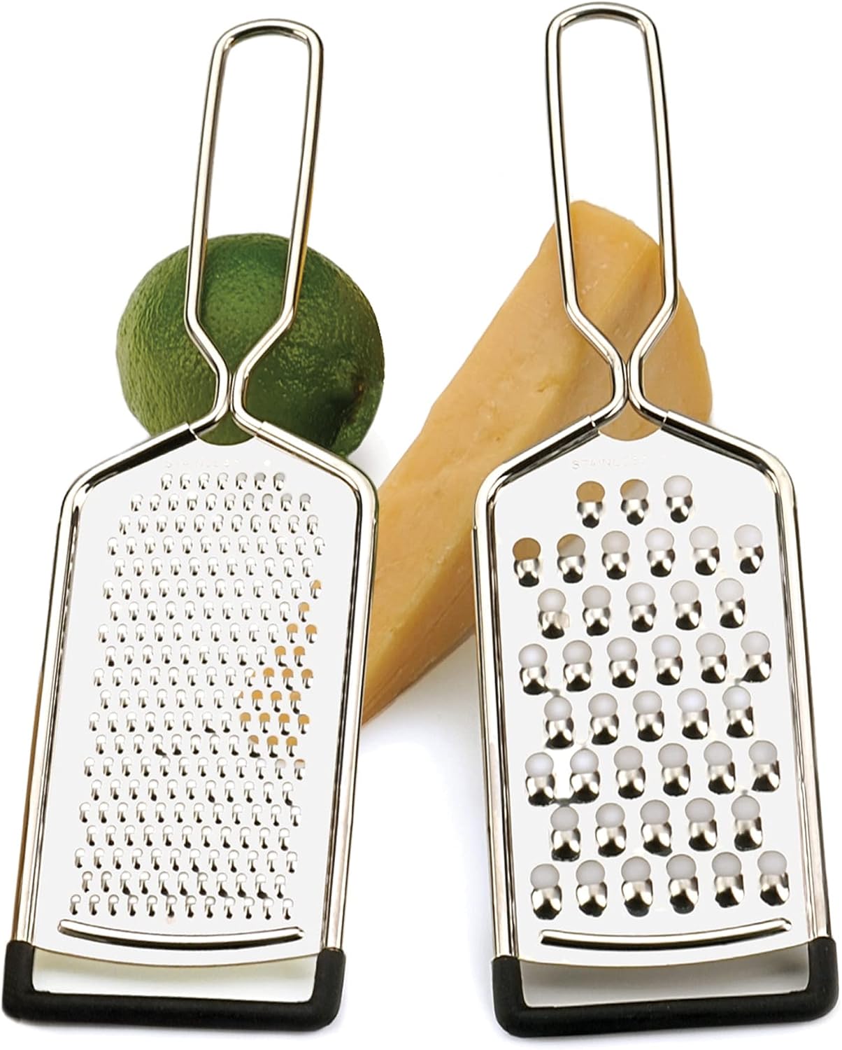 RSVP International Endurance Kitchen Collection Multi-Use Cheese Grater, Handheld Potato Slicer, 10 x 2-3/4-Inch