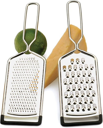 RSVP International Endurance Kitchen Collection Multi-Use Cheese Grater, Handheld Potato Slicer, 10 x 2-3/4-Inch