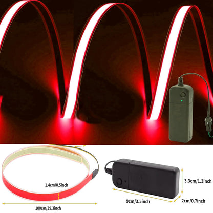 Flexible Led Panel,Electroluminescent Panel Sheet EL Tape Cuttable Soft for Mask Eye Cosplay Party Decor DIY-Continuous/Slow Flash/Fast Strobe 3x24 cm Lightblue (red, 1 * 1)