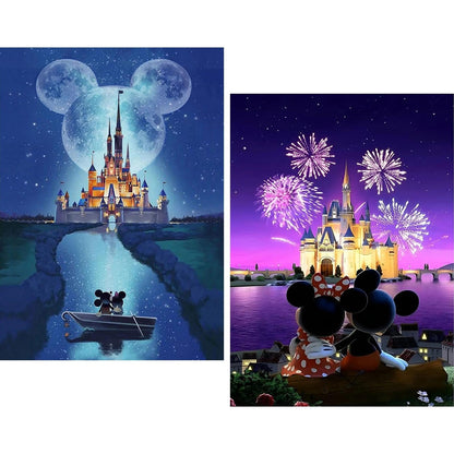 JYLMOOD 2 Packs Cartoon Diamond Painting Kits for Adults 5D Diamond Art Kits for Adults Beginner,DIY Full Drill Diamond Rhinestone with Tools Accessories for Home Wall Decor Christmas 12x16inch