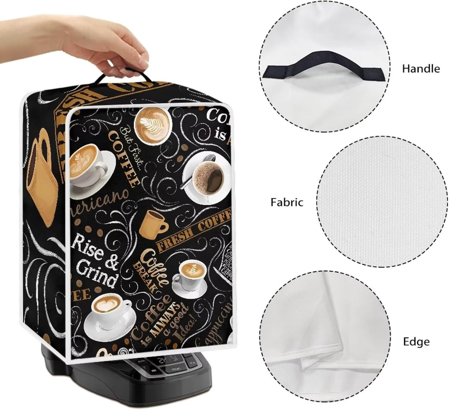 Coffee Cup Covers for Coffee Machines, Dust Stain Resistant, Soft Blender Mixer Protector for Small Kitchen Appliances