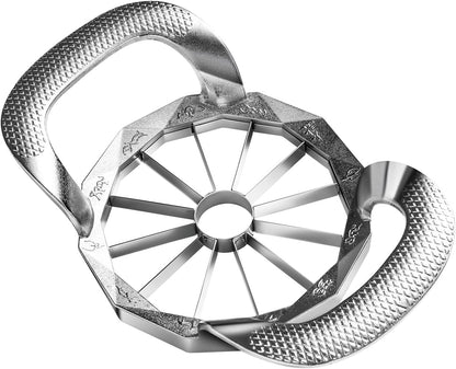 12-Blade Apple Slicer, HEAVY DUTY Apple Corer, Stainless Steel Apple Cutter Divider Pitter Sturdy and Sharp