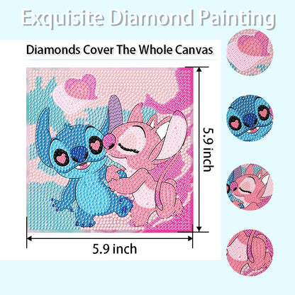 5D Diamond Art Painting Kits for Kids with Wooden Frame - Diamond Art for Kids Ages 6-8-10-12,DIY Art and Crafts Big Gem Gift Diamond Dots Painting by Number Kit Home Wall Decoration(7X7 inch)