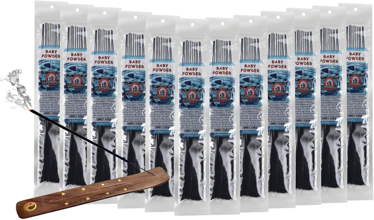 12 Pack (12 Blunteffect/Blunt Effects Premium Hand Dipped Incense - Sticks Each) with Incense Holder [Choose The Scent]